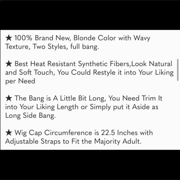 🆕️ Wavy Shoulder Length Heat Resistant Wig Blonde - Picture 6 of 6